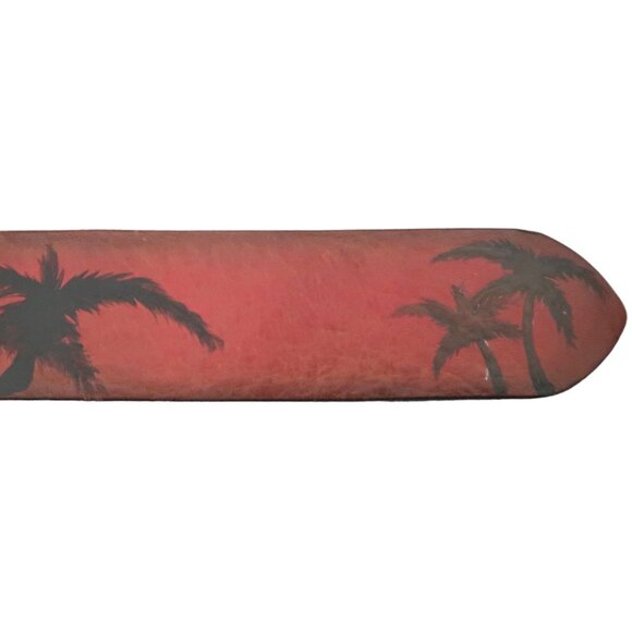 HTC HOLLYWOOD TRADING COMPANY Paradise print leather Belt sz 36 NWT - Picture 6 of 10